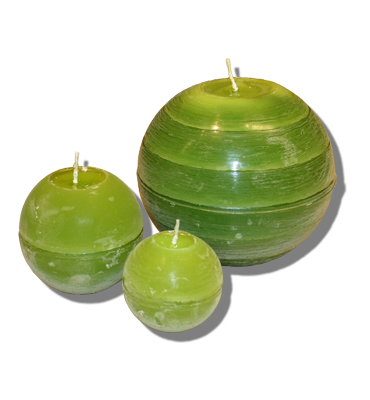 Kugelkerzen - hellgrün Kugelkerzen